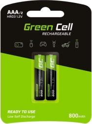 Green Cell AAA HR03 800 mAh laetavad patareid, 2 tk