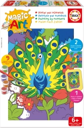 Educa paint by numbers – peacock and parrot