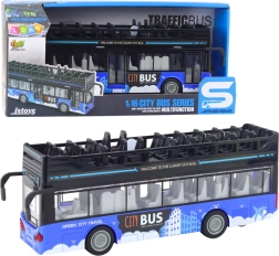 Double-decker city bus 1:16 with drive, lights and sounds – blue