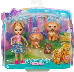 Enchantimals nukk Gerika Golden Retriever kutsikate ja oravaga