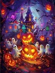 Teemantmaal Halloween 30 × 40 cm