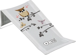 Fabric bathing lounger for baby bathtub Wise Owl – Grey