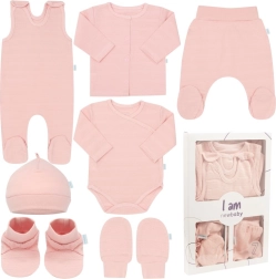 Vastsündinu 4-osaline haiglakomplekt New Baby I AM, roosa