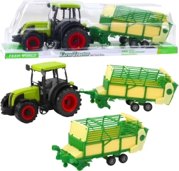 Roheline laste traktor haagisega 50 cm