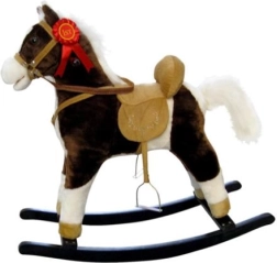 Kiikhobune meloodiaga Milly Mally Mustang, tumepruun