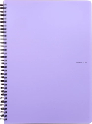 PASTELINI A4 Wirebound Notebook, Purple, PP, 60 Sheets