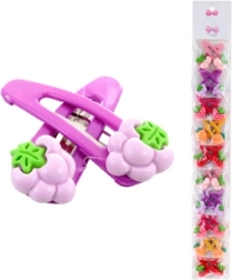 Juukseklambrid puuviljamotiiviga, 2 tk