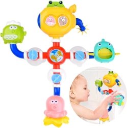 Lõbus vannimänguasi veemõõdiku ja karusselliga