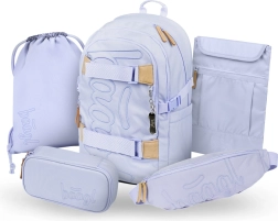 Baagl komplekt 5 Skate Lilac: koolikott, pinal, sussikott, vöökott ja sülearvuti ümbris