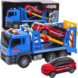 TOYSTAR Tow Truck Car Transporter with Passenger Car, Lights and Sounds