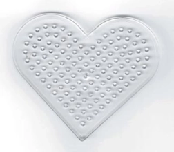 Playbox ironing bead template in the shape of a heart