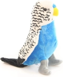 Plush white budgie 18 cm