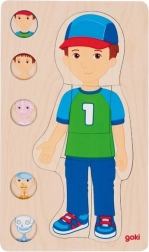 Goki puidust anatoomiline kihiline pusle inimkeha – poiss, 5 kihti