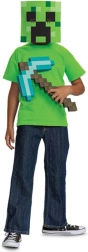 MINECRAFTi Halloweeni kostüüm – teemantkirkas ja Creeperi mask
