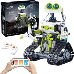 Ehituskomplekt CaDA I.BOT Code Robot RC LED-tulede, programmeerimise ja topeltjuhtimisega, 434 osa