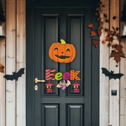 Rippuv Halloweeni kõrvitsakaunistus 45 × 23 cm