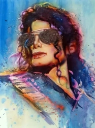 Teemantmaal – MICHAEL JACKSONI joonistus 30 × 40 cm