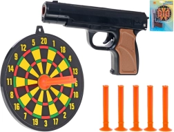 Kids suction-cup pistol with target 15 cm