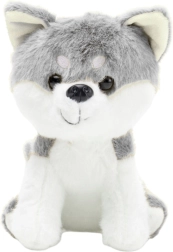 Pehme mänguasi Hunt hall-valge 20 cm