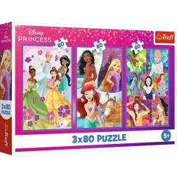 Puzzle 3x80 Disney Princess Friends Trefl