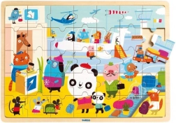 DJECO puidust pusle lennujaam 35 tükki