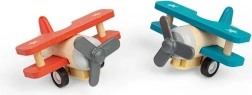 Wooden Wind-Up Biplane