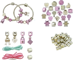 Creative Bracelet-Making Set – Rose Gold Jewelry for Kids