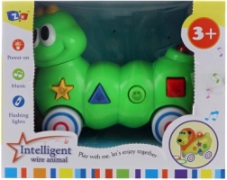 Pull-along battery-powered caterpillar