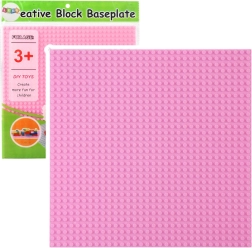 Roosa konstruktsiooniplaat ehitusklotsidele 25,5x25,5 cm