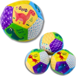 Pehmete dinosaurusemotiividega pallide komplekt 9 cm 3 tk