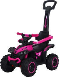 BABY MIX Mega roosa juhtrauaga laste tõukeauto