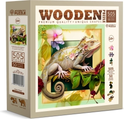 Puidust pusle kameeleon ja lilled 505 tükki WOODEN CITY