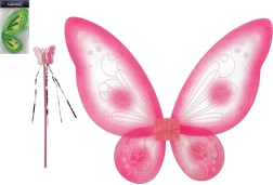 Butterfly wings with magic wand for kids, 2 colors