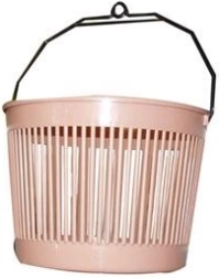 Round peg basket with hanging eyelet 20 × 15 cm, plastic, mixed colors