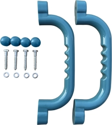 Türkiissinised plastist käepidemed laste mänguväljakutele