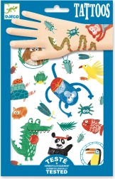 Ajutised loomamotiividega tätoveeringud džungliteemal – DJECO