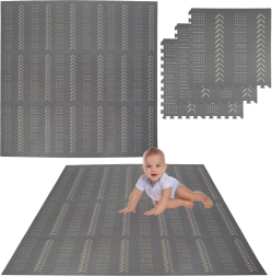 Humbi vahust pussematt 9 tk, hall, 180 × 180 × 1 cm