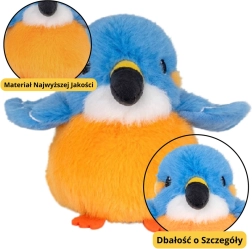 Sinioranž plush-linnuke võtmehoidjaga 12 cm