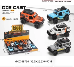 Metal off-road jeep 1:36 with pull-back drive