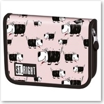 Kahe klapiga roosa koolipinal BAMBINO koertega