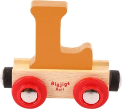 Bigjigs Rail puidust vagun tähega L