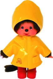 Monchhichi poiss kollases vihmamantlis 20 cm