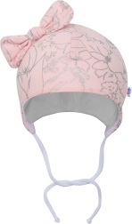 NEW BABY Nunu pink baby cotton hat with bow