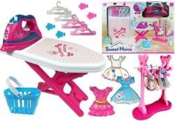 Pink Ironing Set with Board and Hangers