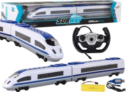 Võidusõidu RC-rong valgustusega 65 cm – valge