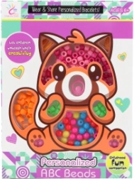 Set of colorful plastic beads for kids