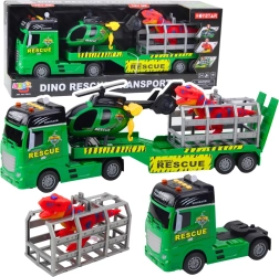 Rescue Set with Truck, Helicopter, and Dinosaur