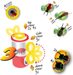 NAVIR insect observation cup – three ways to observe, mixed colours
