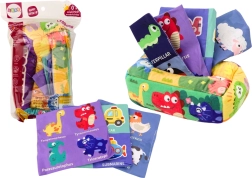 Pehme sensoorne karbike taskurätikutega – 6 kangast ja 3 krabisevat taskurätikut