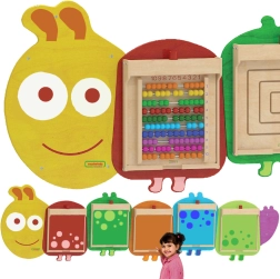 Mounting system for 5 Masterkidz Flex wall-mounted learning boards - Caterpillar